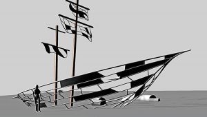 Ghost ship at Bayview Park in Point Cook