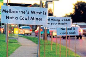 Coal permit protest in Point Cook