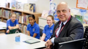 Tim Pallas books in to meet students