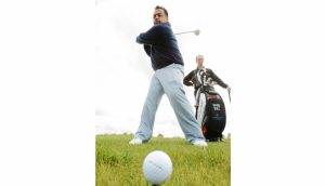 Putting in for pro-am at Sanctuary Lakes