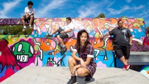 Manor Lakes College students have their spray