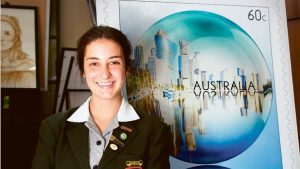 Stamp of approval for MacKillop College’s Celina Harrower