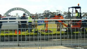 Urgent repairs at Werribee racecourse as international horses hit the track