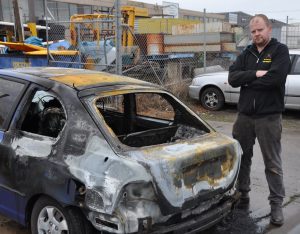 Car torched outside Werribee business overnight
