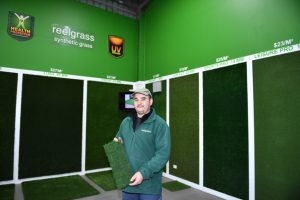 Success starts here: Hoppers Crossing landscaper watches (synthetic) grass grow