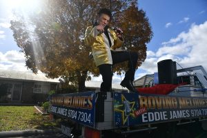 Elvis in a ute rocks retirement village