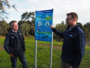 Signs help to protect platypus protection