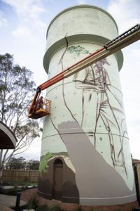 Mural tells of tower’s history