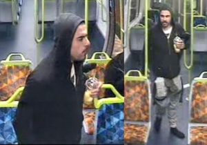 Man spits at train passenger