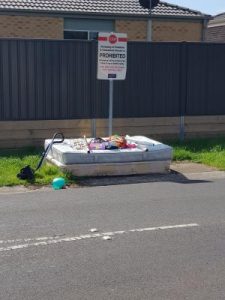 Dumped rubbish is a bad sign