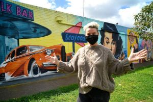 Quarbing Street mural is the word