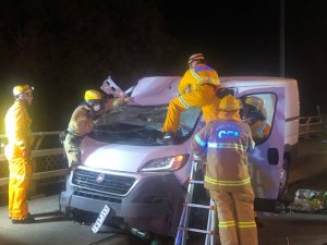 Drivers urged to show care after Werribee Bridge crash.