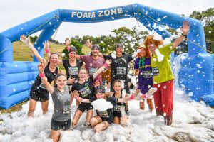 Family day fun with foam at the 5K Foam fest