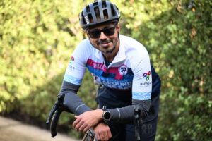 Muhammed gets on his bike