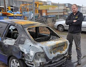 Car destroyed after random arson attack in Werribee