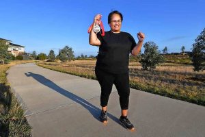 Angelina steps it up for charity