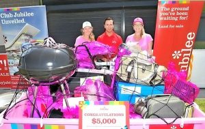 Cricket club fundraisers tickled pink
